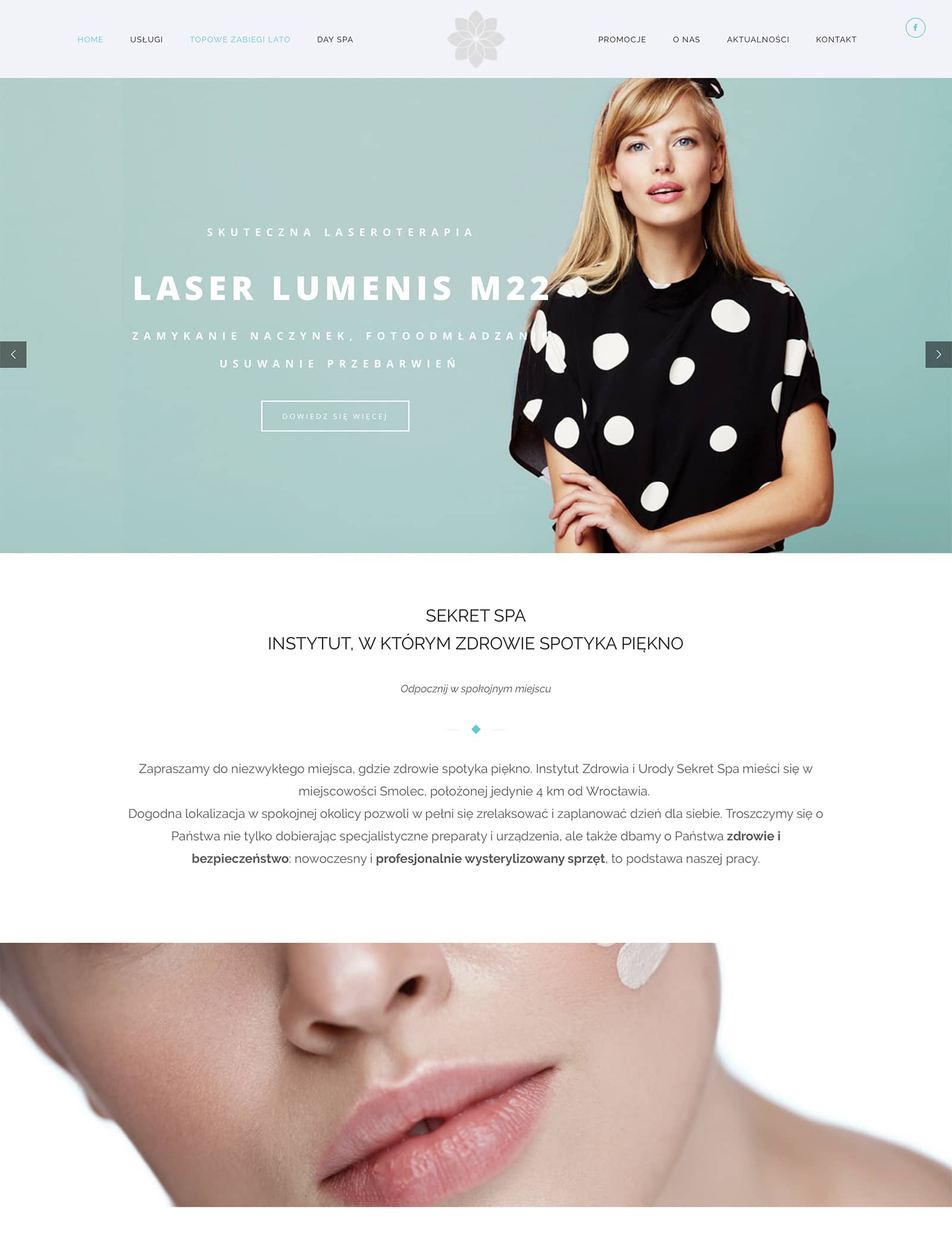 strona www dla gabinetu medycyny estetycznejstudio projektowe hotmilk