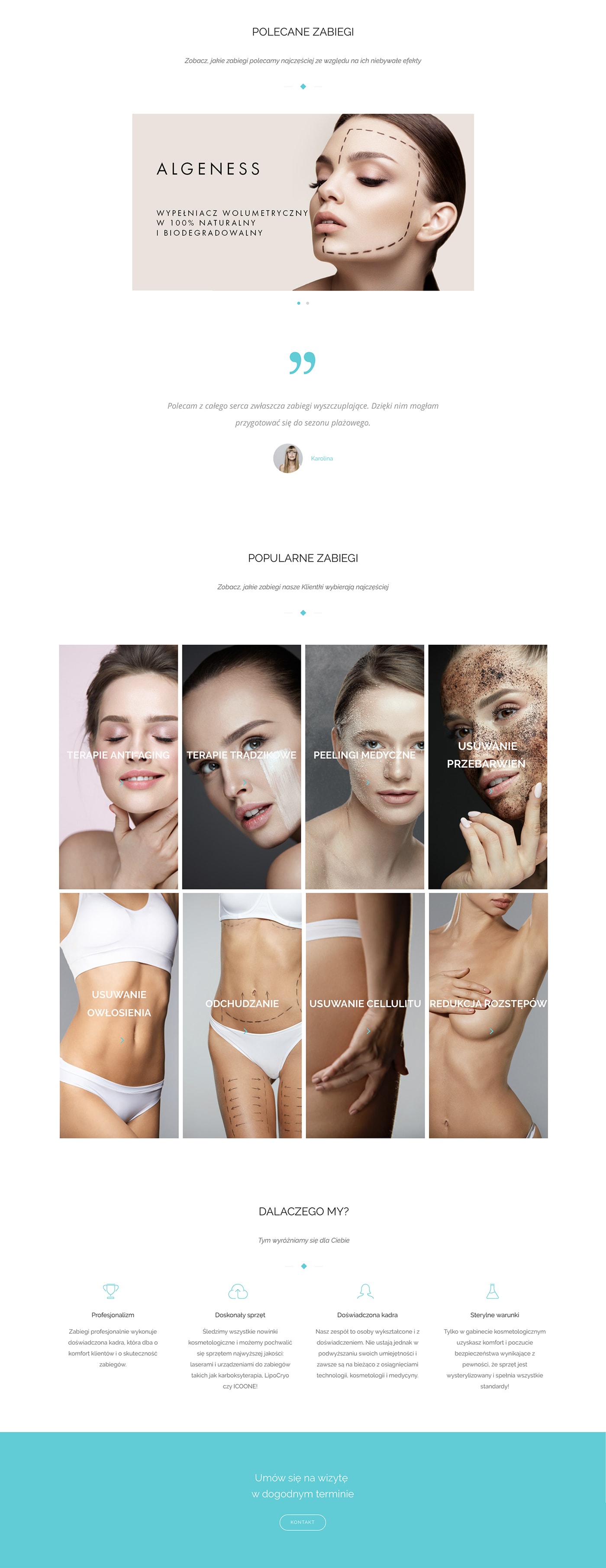 cosmetologist website design